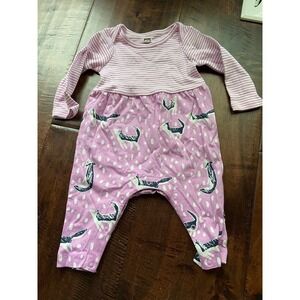 Tea‎ collection wolf snowy husky Pomsky 0-3 pink romper puppy dog